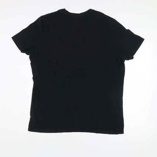 Jack & Jones Men’s Black XL Graphic Print Crew Neck T-Shirt