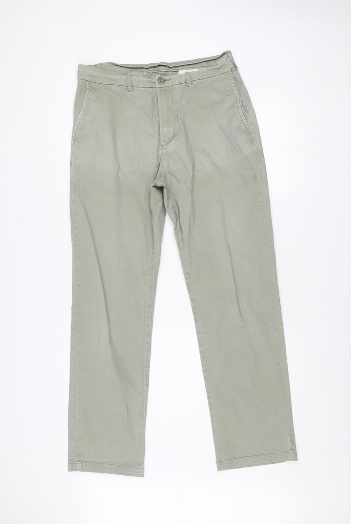 Debenhams Men's Grey Chino Trousers 34W 31L Regular Fit