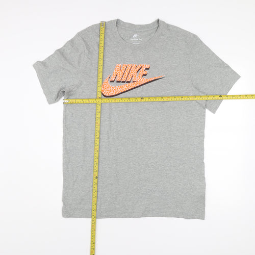 Nike Men's Grey Graphic Logo T-Shirt Size L Short Sleeve Cotton