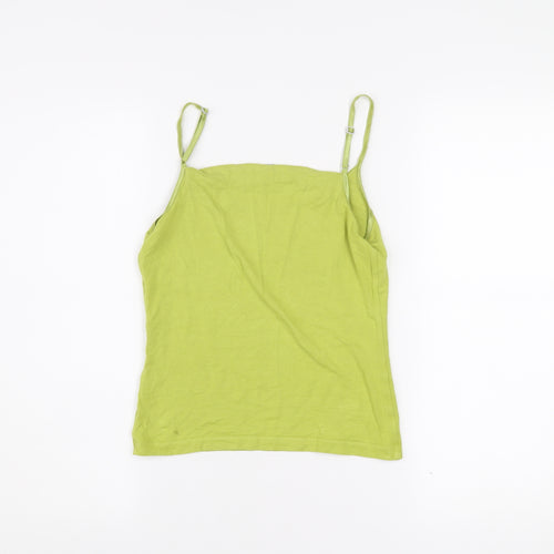 Hobbs Womens Green Camisole Tank Top S Cotton Elastane Summer