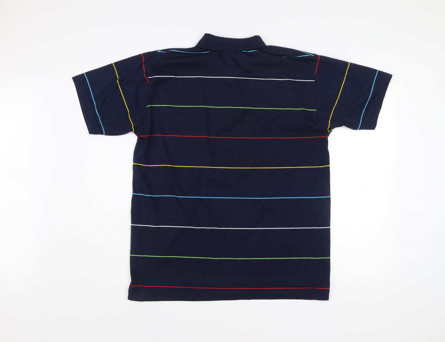 Hugo Samuel Men’s Blue Striped Cotton Polo Shirt XL