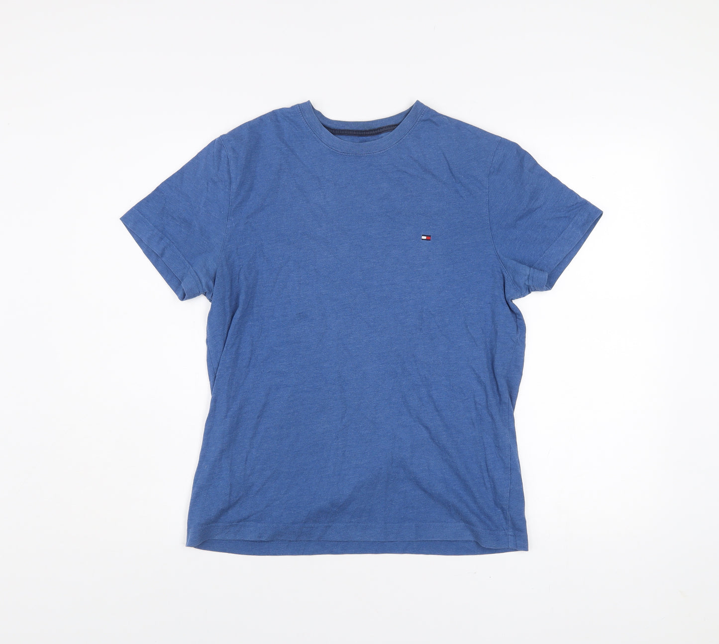 Tommy Hilfiger Men’s Blue Cotton Crew Neck Short Sleeve T-Shirt M