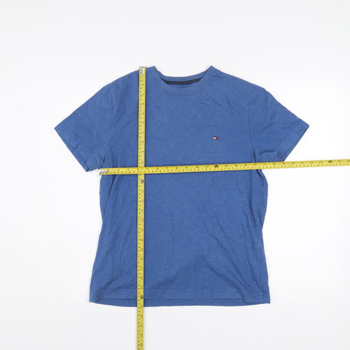 Tommy Hilfiger Men’s Blue Cotton Crew Neck Short Sleeve T-Shirt M