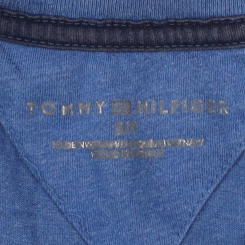 Tommy Hilfiger Men’s Blue Cotton Crew Neck Short Sleeve T-Shirt M