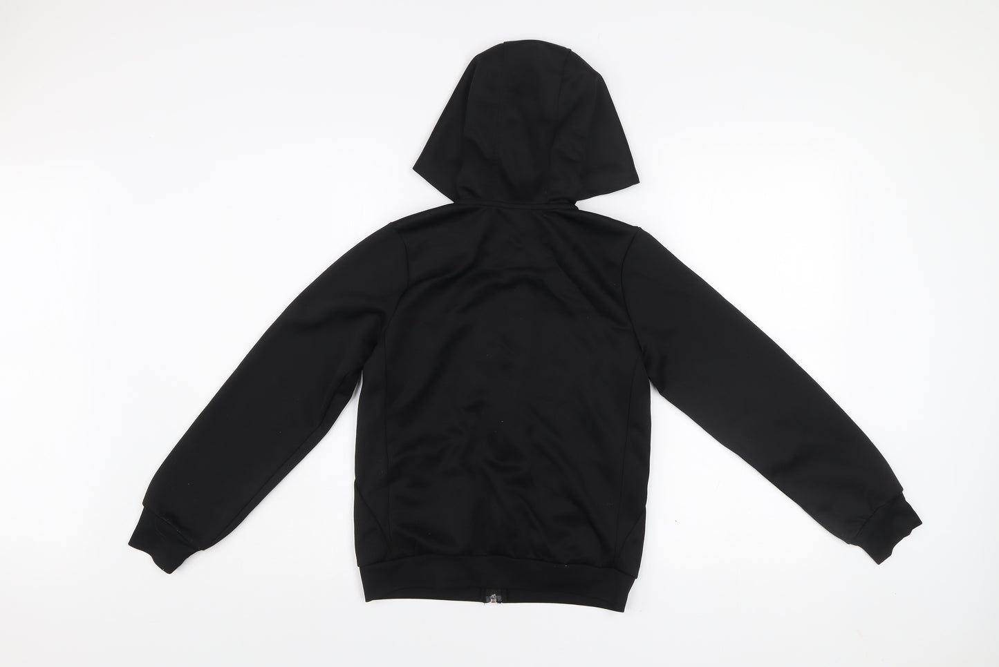 H&M Boys Black 11-12 Years Track Jacket Hooded Full Zip Sport Activewear