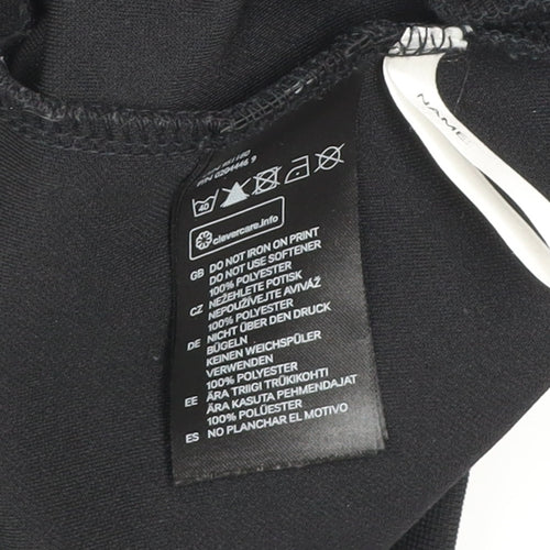 H&M Boys Black 11-12 Years Track Jacket Hooded Full Zip Sport Activewear