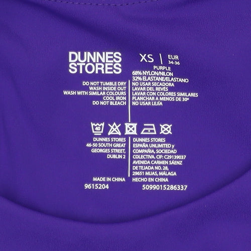 Dunnes Stores Womens Purple XS Racerback Tank Top Athletic Fit