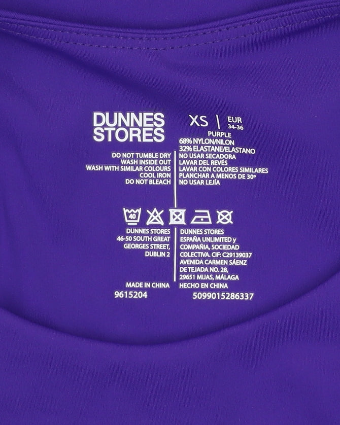 Dunnes Stores Womens Purple XS Racerback Tank Top Athletic Fit