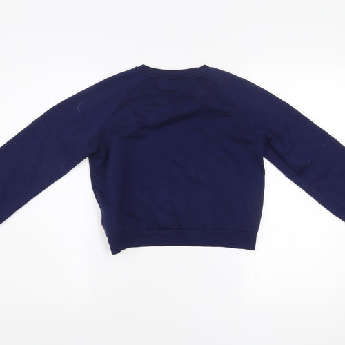 Levi's Girls Blue Logo Crew Neck Long Sleeve Pullover Sweatshirt 12 Years