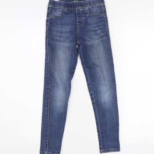 Mango Girls Blue Jegging Jeans Slim Fit Age 9 Years Elastic Waist