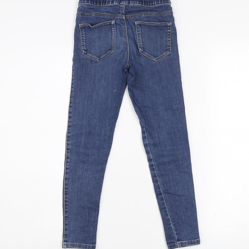 Mango Girls Blue Jegging Jeans Slim Fit Age 9 Years Elastic Waist