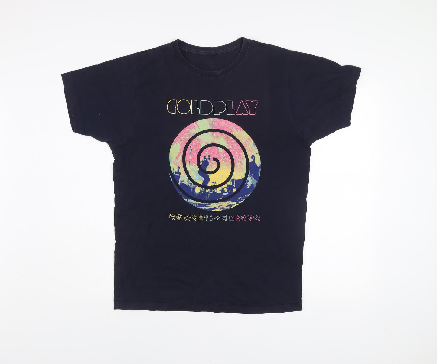 Continental Mens Black Medium Coldplay Band Tour Graphic T-Shirt