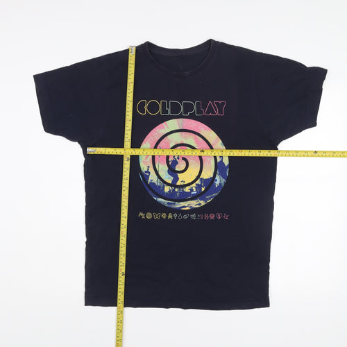 Continental Mens Black Medium Coldplay Band Tour Graphic T-Shirt