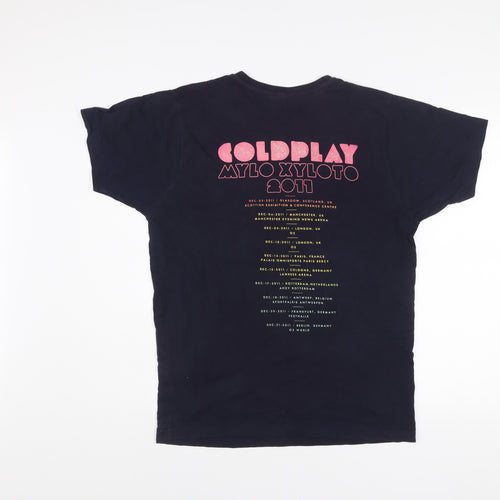 Continental Mens Black Medium Coldplay Band Tour Graphic T-Shirt