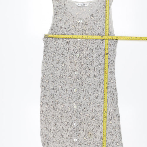 Jeffrey Rogers Women’s Grey Floral Shift Dress Size 12 Sleeveless