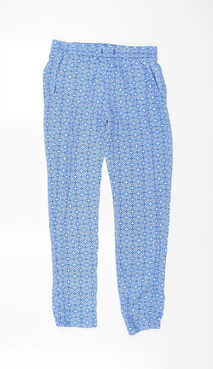 GAP Women’s Blue XS Geometric Print Polyester Jogger Trousers