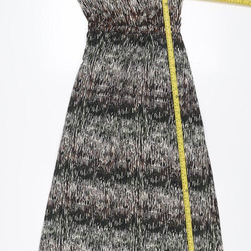 Papaya Women’s Multicoloured Midi A-Line Scoop Neck Sleeveless Dress Size 12