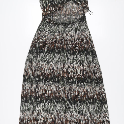 Papaya Women’s Multicoloured Midi A-Line Scoop Neck Sleeveless Dress Size 12