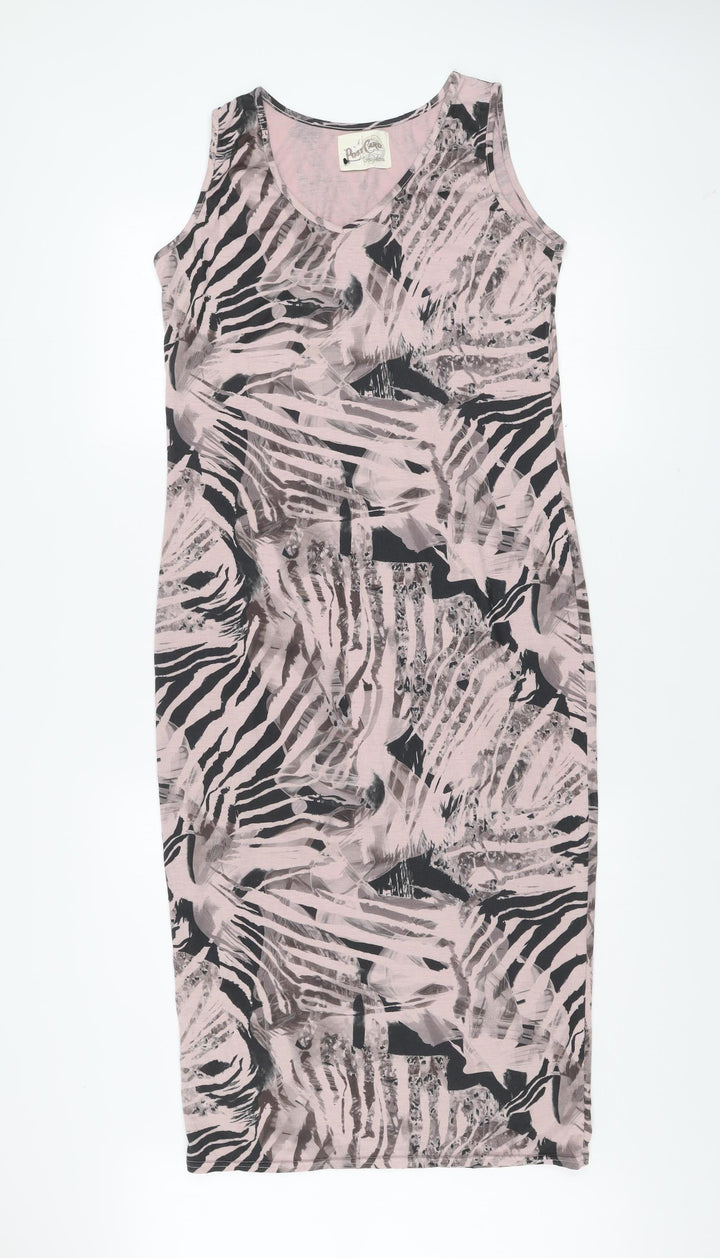 A Postcard From Brighton Women’s Pink Animal Print Bodycon Dress Size 2