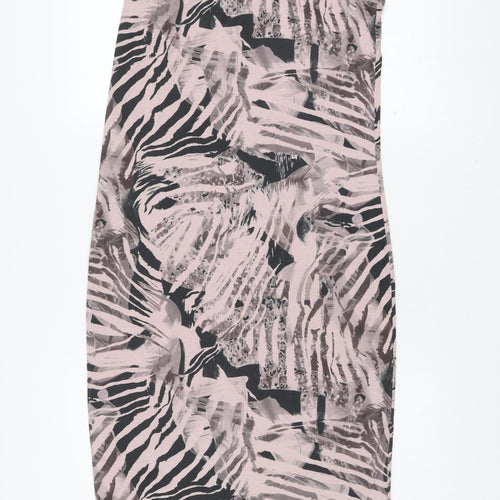 A Postcard From Brighton Women’s Pink Animal Print Bodycon Dress Size 2
