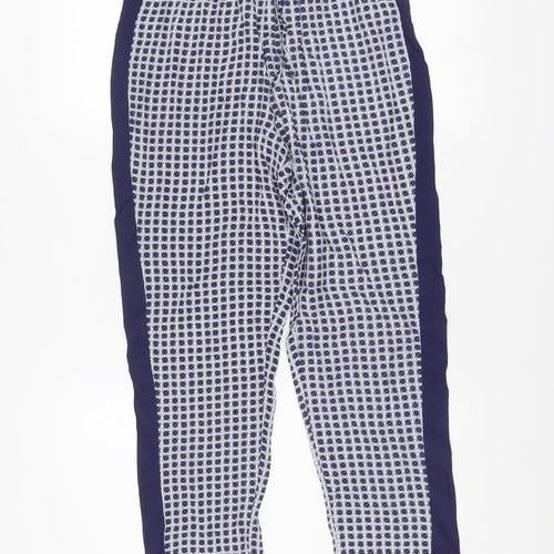 Atmosphere Womens Blue Geometric Viscose Jogger Trousers Size 10