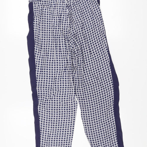 Atmosphere Womens Blue Geometric Viscose Jogger Trousers Size 10