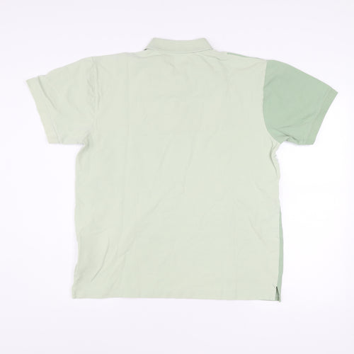 Charles Norton Mens Green L Polo Shirt Cotton Elastane Short Sleeve
