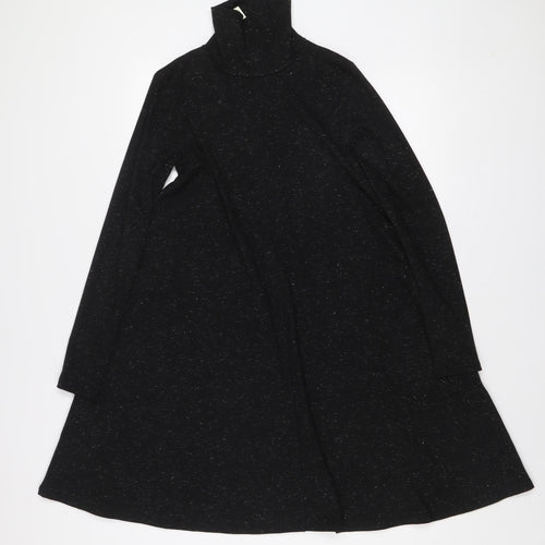 Nine by Savannah Miller Womens Black A-Line Roll Neck Jersey Dress Size 8