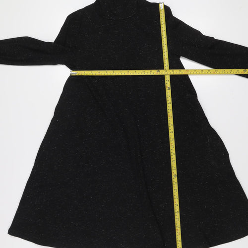 Nine by Savannah Miller Womens Black A-Line Roll Neck Jersey Dress Size 8
