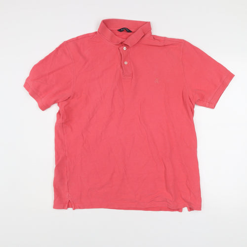 Marks and Spencer Blue Harbour Men’s Pink Cotton Polo Shirt L