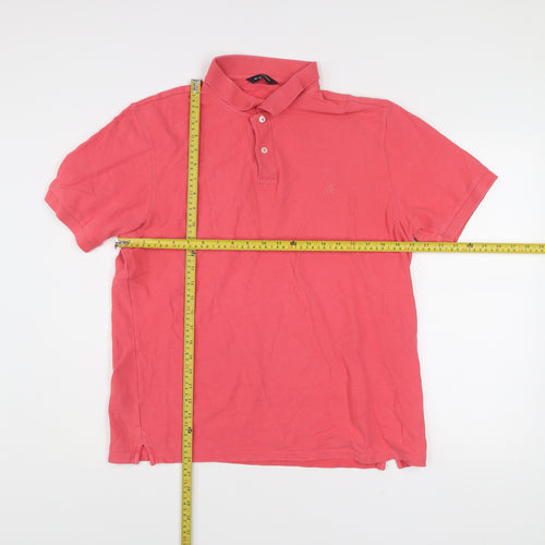 Marks and Spencer Blue Harbour Men’s Pink Cotton Polo Shirt L