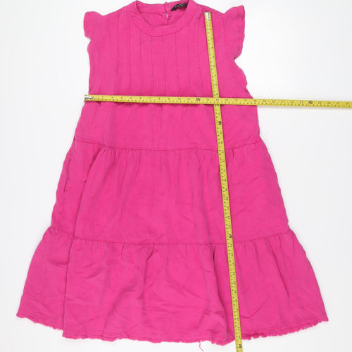 Velvet Heart Women’s Pink Shift Dress L Knee Length Sleeveless Casual