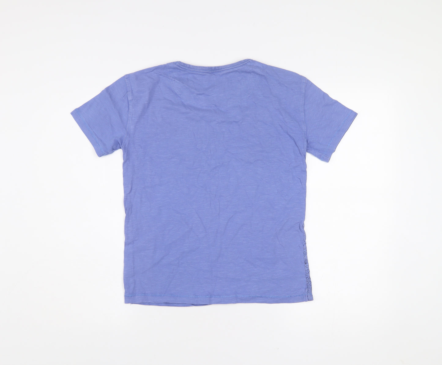 John Lewis Girls Blue Cotton Leopard Print T-Shirt Age 12 Years