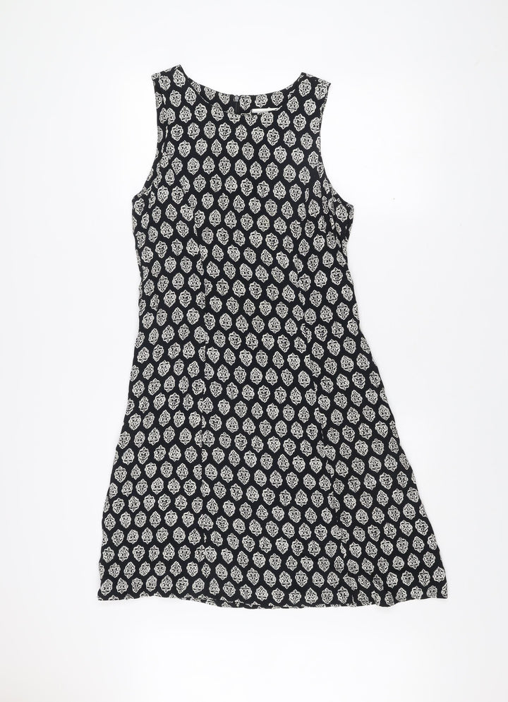 Principles Women Black Scoop Neck Shift Dress UK 14