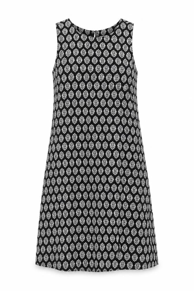 Front view of Principles Women Black Scoop Neck Shift Dress UK 14
