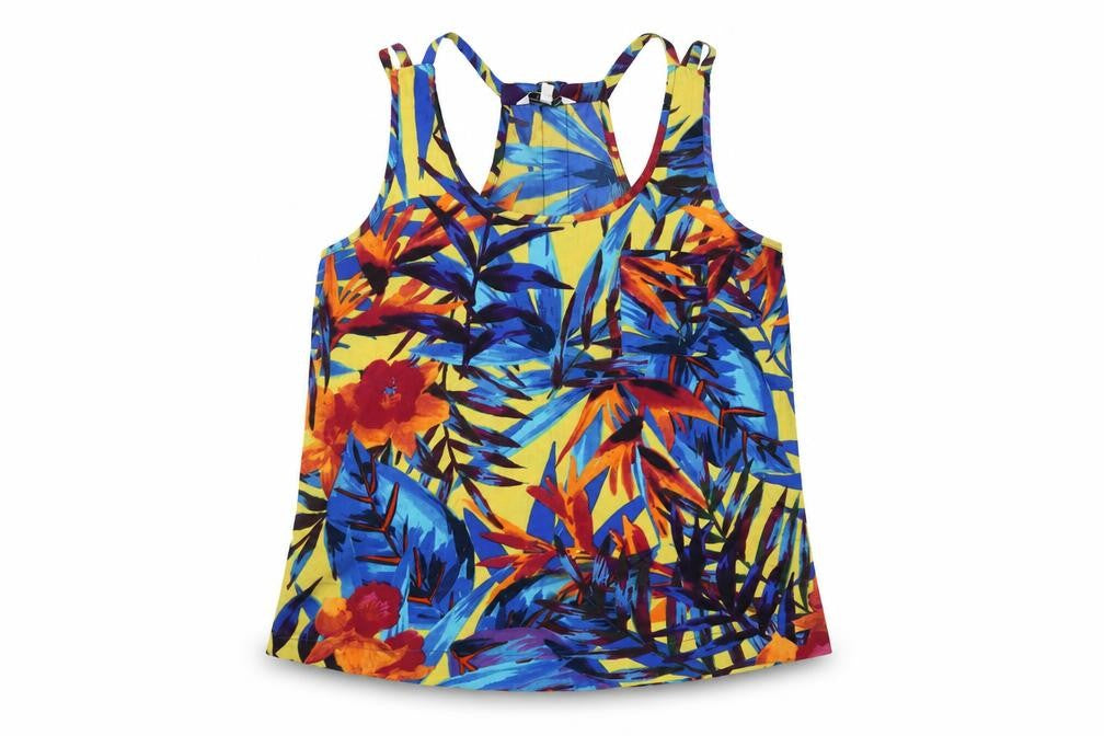 New Look Women’s Multicoloured Tropical Floral Tank Top Size 10