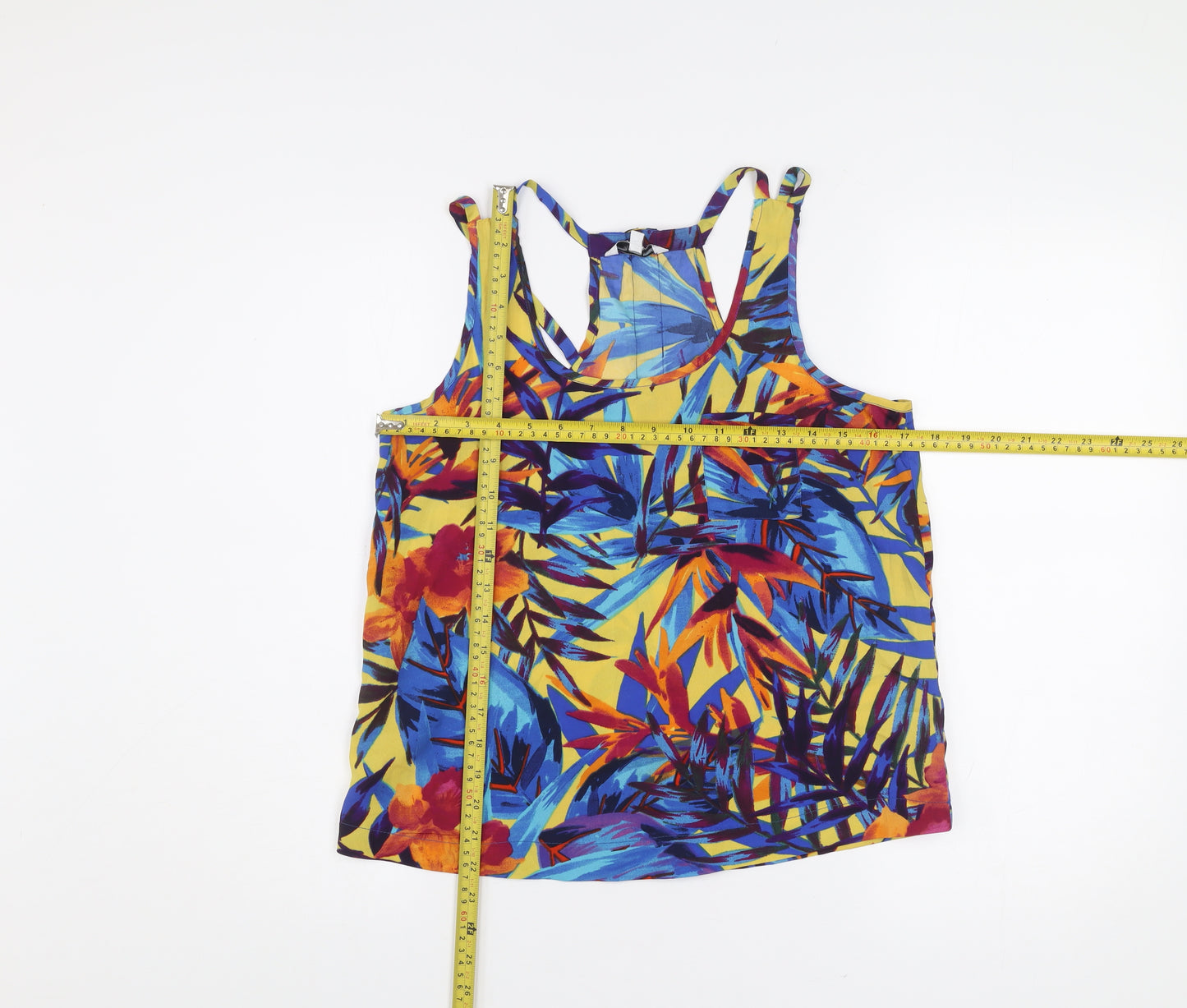 New Look Women’s Multicoloured Tropical Floral Tank Top Size 10