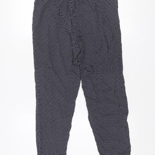 Papaya Women Blue Geometric Viscose Trousers Size 10
