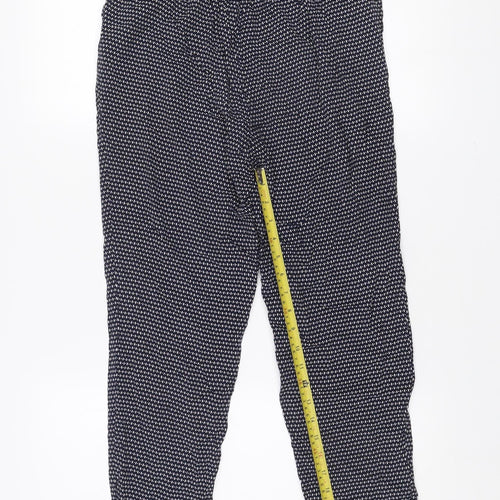 Papaya Women Blue Geometric Viscose Trousers Size 10