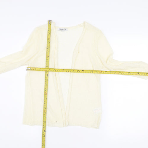 Elizabeth Scott Women’s Ivory Open Knit Cardigan S/M 3/4 Sleeve