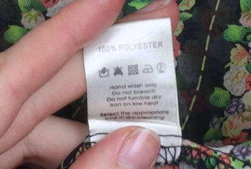 Glamorous Women’s Multicoloured Floral Chiffon Blouse Size 10