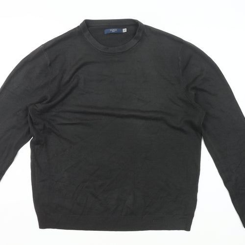 Atlantic Bay Men's Black M Pullover Crew Neck Jumper Acrylic Knit