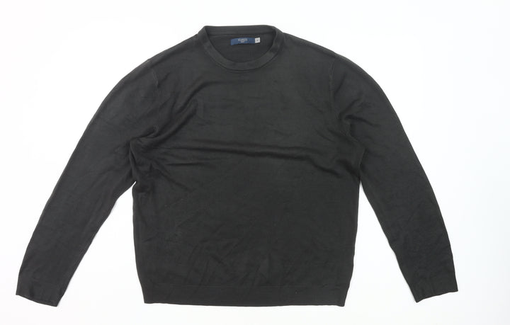 Atlantic Bay Men's Black M Pullover Crew Neck Jumper Acrylic Knit