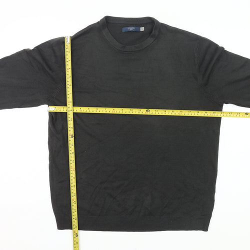 Atlantic Bay Men's Black M Pullover Crew Neck Jumper Acrylic Knit