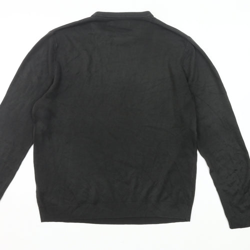 Atlantic Bay Men's Black M Pullover Crew Neck Jumper Acrylic Knit