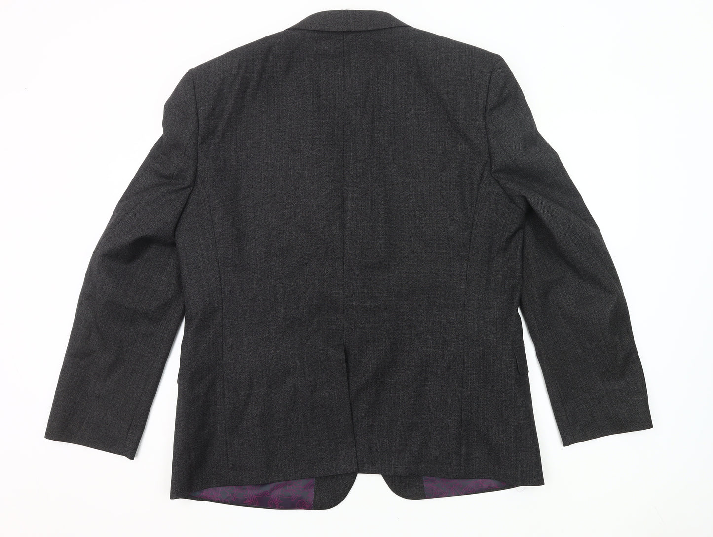 Ted Baker Men's Grey Wool Blend 46R Blazer Jacket Classic Formal