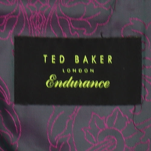 Ted Baker Men's Grey Wool Blend 46R Blazer Jacket Classic Formal