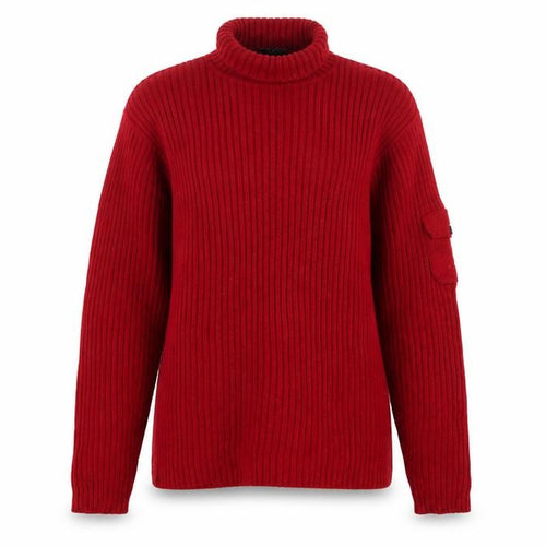 Next Women’s Red Roll Neck Cotton Jumper Size M Long Sleeve Knit