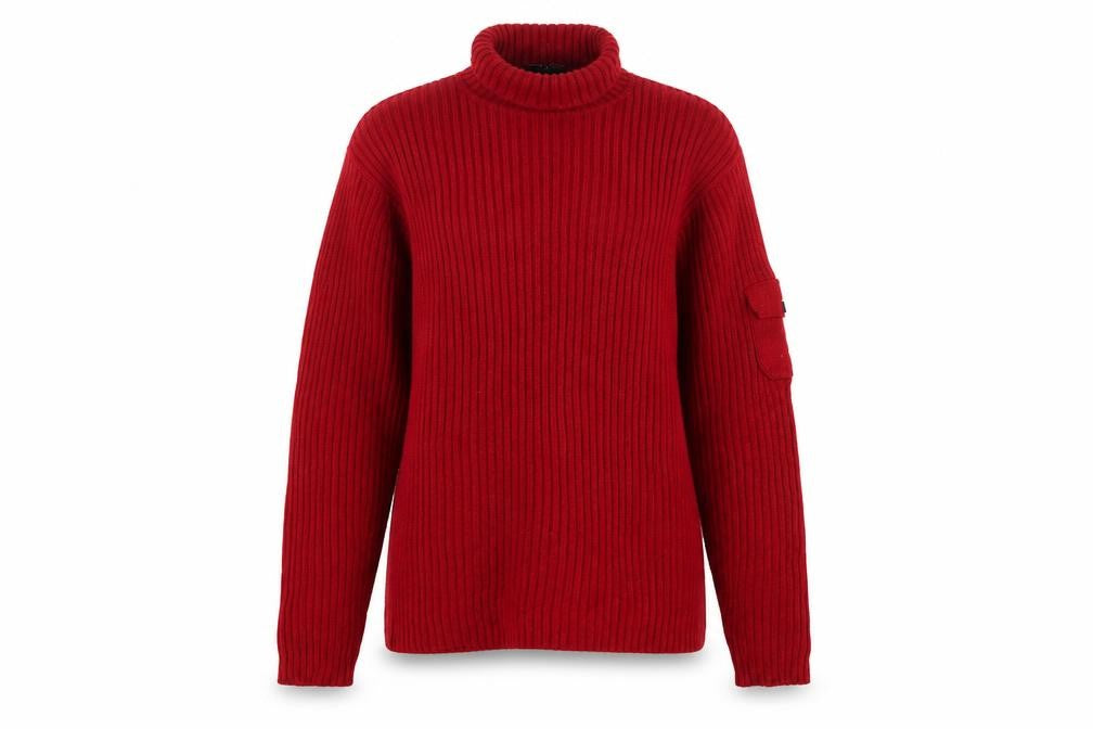 Next Women’s Red Roll Neck Cotton Jumper Size M Long Sleeve Knit