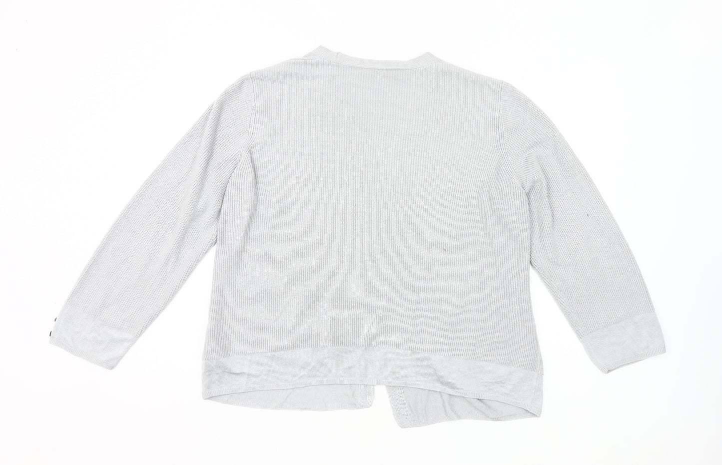 Marks and Spencer Women’s Grey V-Neck Long Sleeve Cardigan UK 18